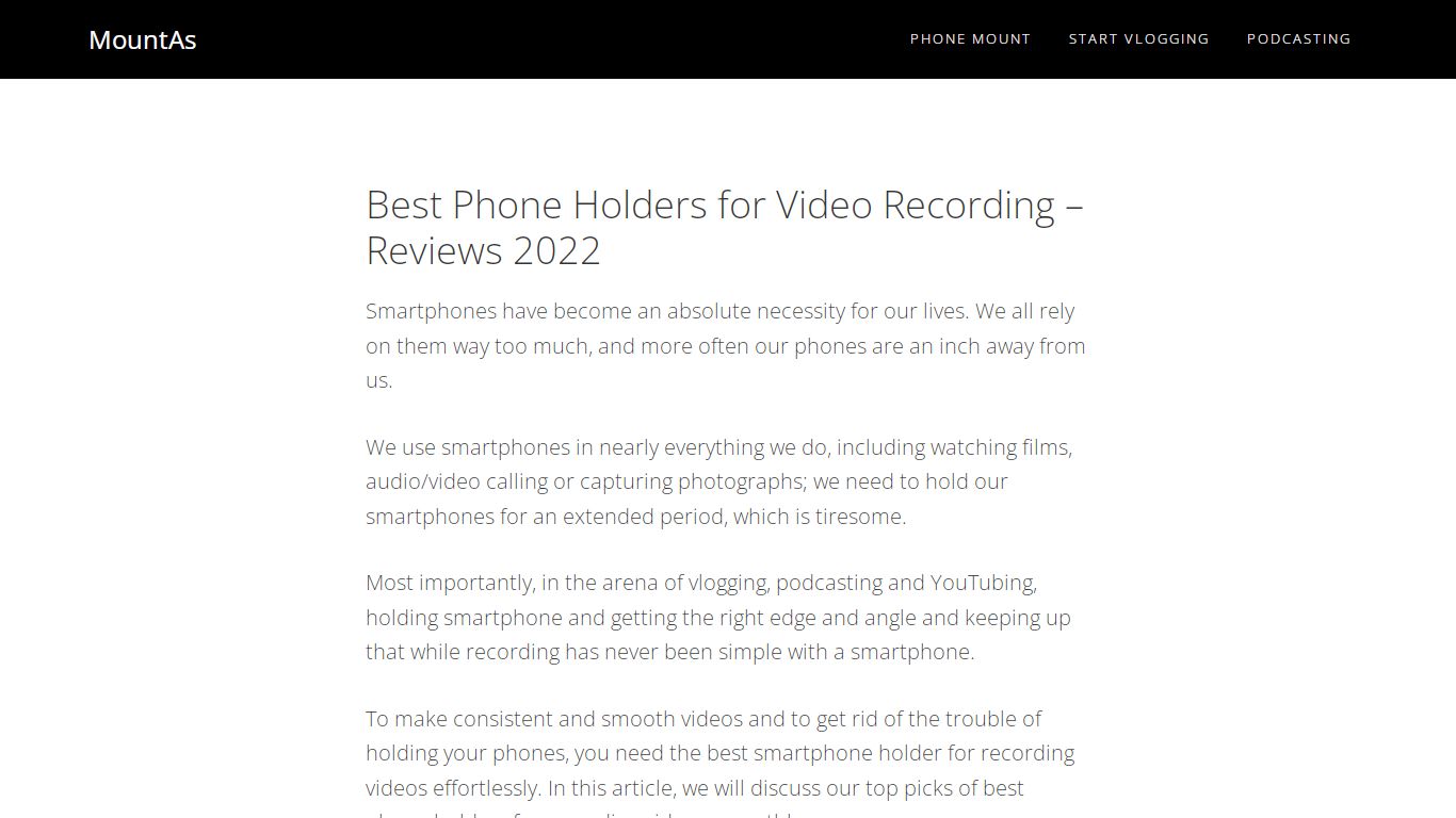 Best Phone Holders for Video Recording – Reviews 2022