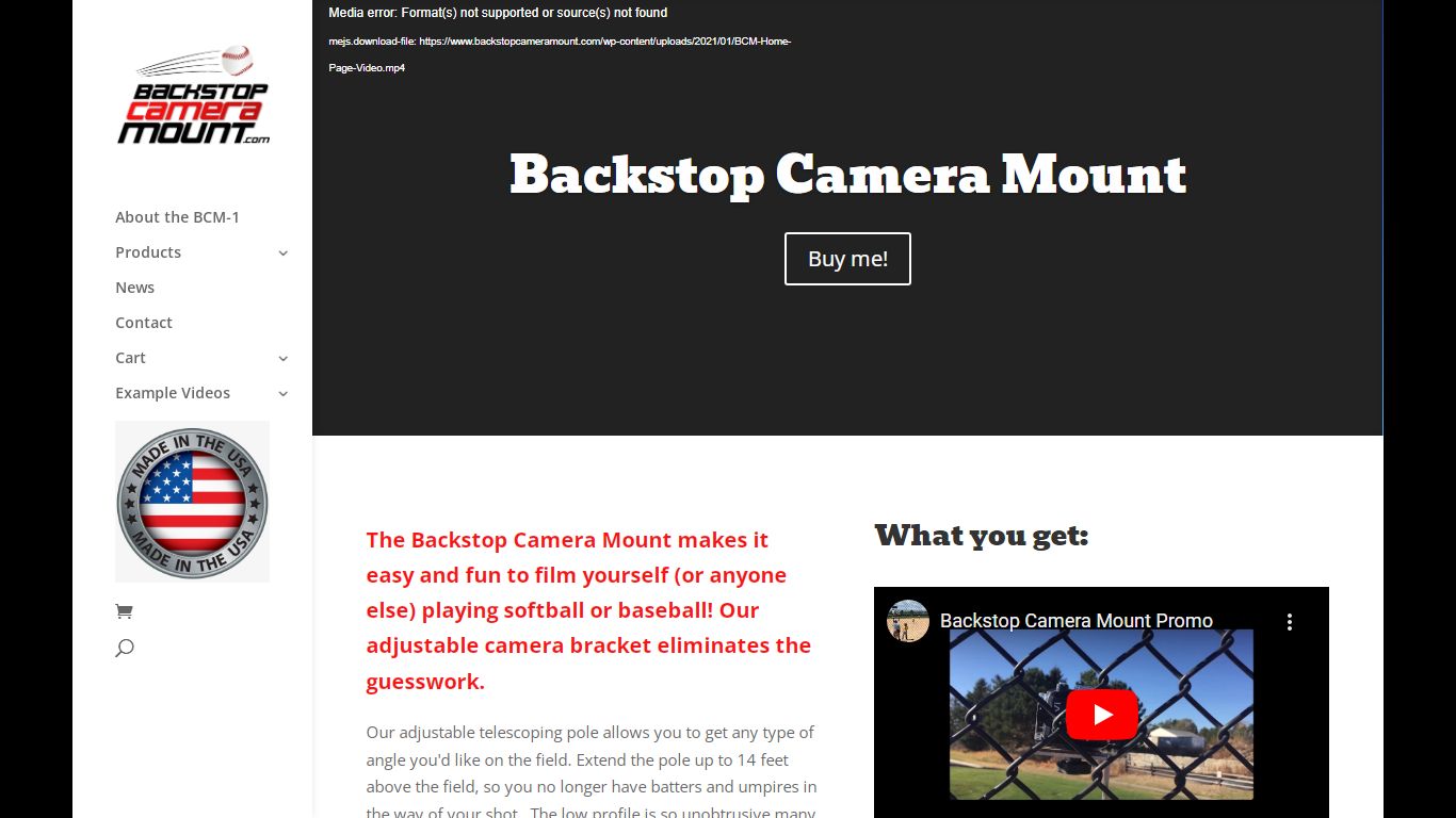 Home - Backstop Camera Mount