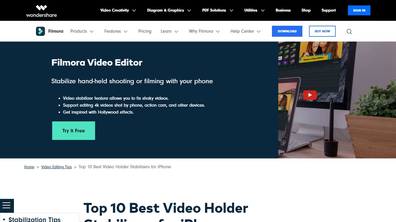 Top 10 Best Video Holder Stabilizers for iPhone - Wondershare
